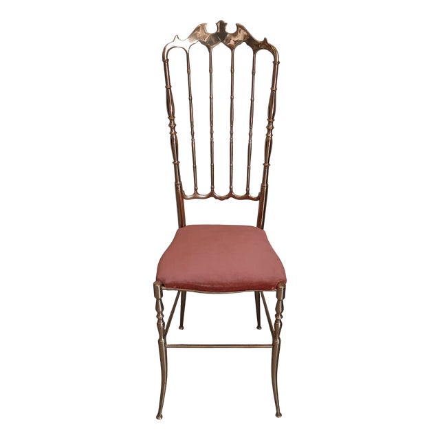 Chiavari Chair in Polished Brass, 1950s For Sale