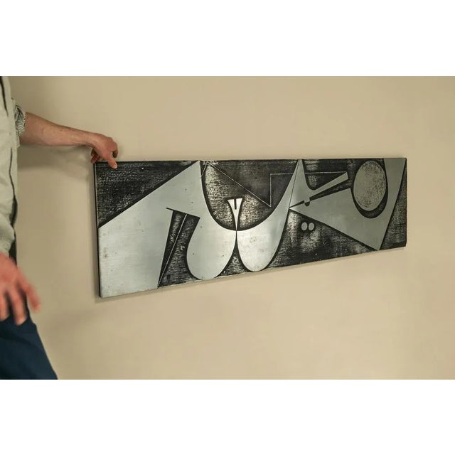 Mid-Century Modern Zinc Panel Headboard by Nerone & Patuzzi, Italy, 1970s For Sale - Image 3 of 6
