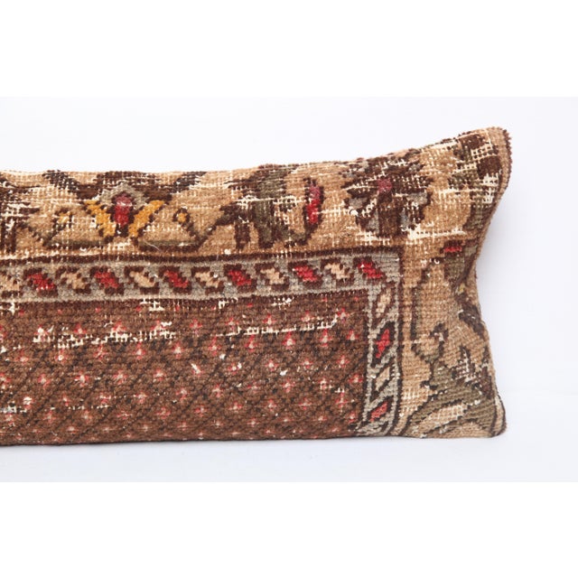 Textile Handweaving Vintage Turkish Lumbar Bedding Pillow Cover -12'' X 36'' For Sale - Image 7 of 8