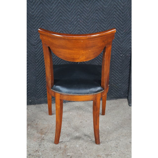 Late 20th Century Late 20th Century Italian Fiorini Biedermeier Style Solid Cherry Klismos Side Dining Chairs- Set of 5 For Sale - Image 5 of 11