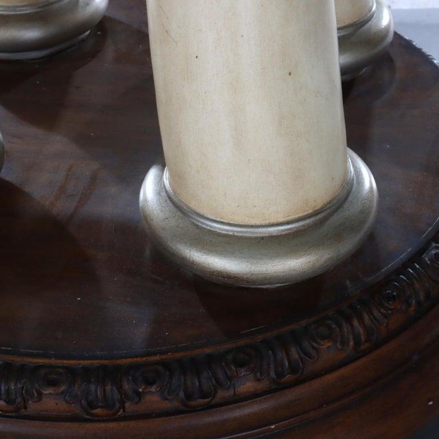 Exotic Vintage Carved Faux Elephant Tusk Glass Top Dining Table 20thC For Sale - Image 10 of 13