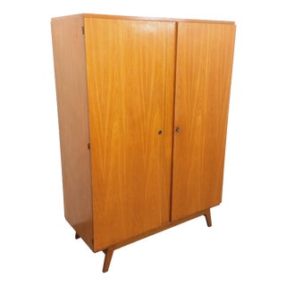 Vintage Oak Wardrobe, 1960s For Sale