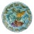 French Majolica Leaves & Grapes Plate Onnaing, Circa 1900 For Sale