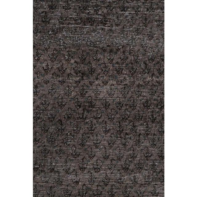 Vintage Persian Rug in Gray With Blue Geometric Patterns, From Rug & Kilim For Sale In New York - Image 6 of 7