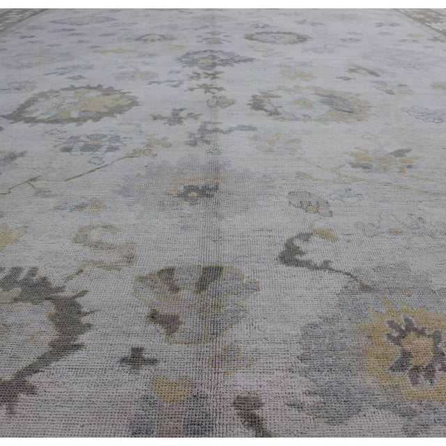 Keivan Woven Arts - Very Large Turkish Oushak Rug With Neutral Color Palette and All-Over Design For Sale In Atlanta - Image 6 of 11