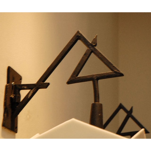 Cream Vintage Asian Lantern Wall Sconces - a Pair For Sale - Image 8 of 9