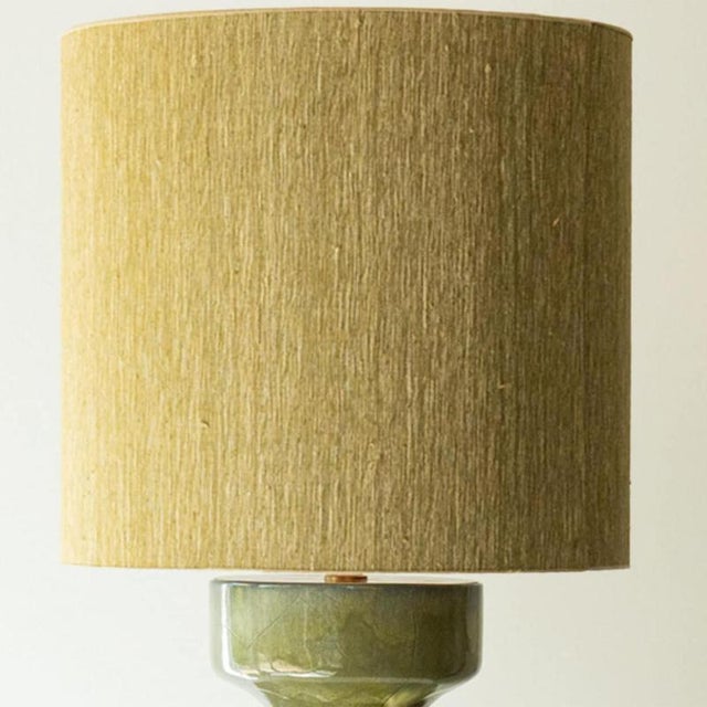 Large Green Ceramic Table Lamp by R. Houben, 1970 For Sale - Image 6 of 9