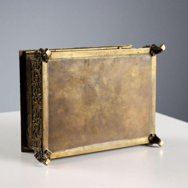 Vintage Chiseled Bronze Chest For Sale - Image 10 of 11