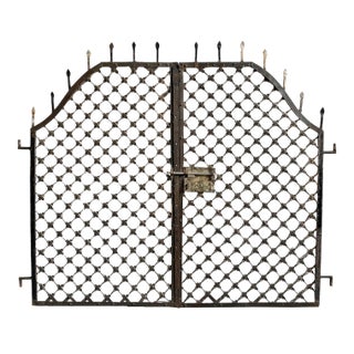 Antique Iron Garden Gate For Sale