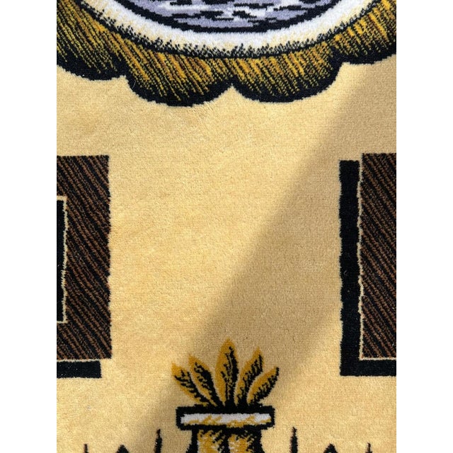 Giardini Allitaliana Vintage Wool Rug by Piero and Barnaba Fornasetti, 1980s, Italy For Sale - Image 6 of 10