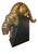 Palecek 1990s Large Scale Geometric Metal Gold Patina Pouncing Leopard Sculpture on Black Plinth For Sale - Image 4 of 9