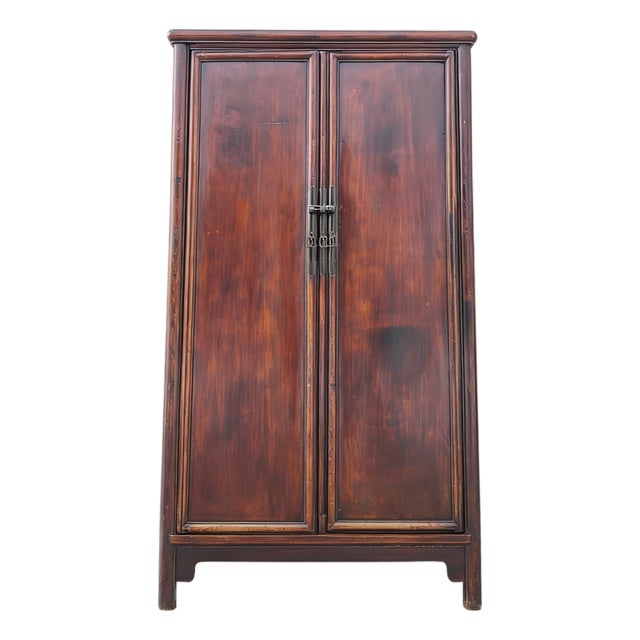 Classic Square-Corner Catalpa Armoire For Sale