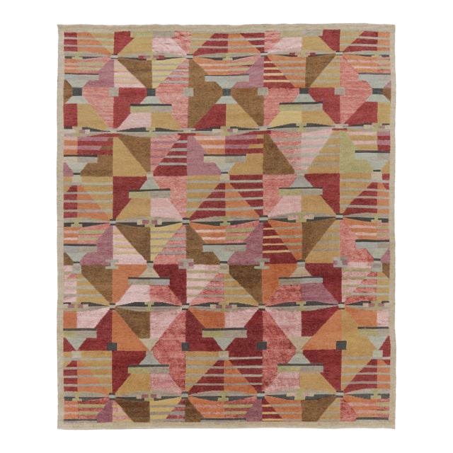 Rug & Kilim’s Oversized Scandinavian Rug With Polychromatic Design For Sale
