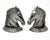 Offering this set of horse head bookends. When the two sides are together it makes a single horse head. They are metal...