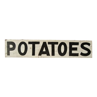 Vintage Farm Stand Potatoes Sign For Sale
