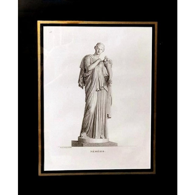 Mediterranean A French Print Depicting "Nemesis" In Italian Frame With Mirrors For Sale - Image 3 of 12