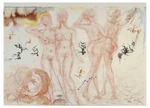 Salvador Dali, Stultae et Prudentes Filiae, Lithograph, 1964