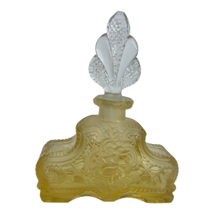 Antique Art Deco Style Yellow Perfume Bottle