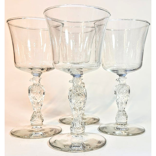 Hollywood Regency Bicentennial Eagle Stemmed Goblets- Set of Four For Sale - Image 12 of 14