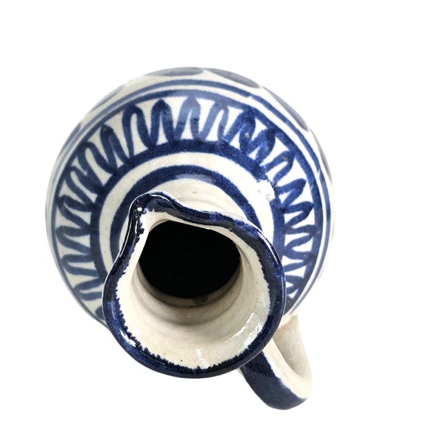 Ceramic Italian Eden Ceramic Blue Gray Carafe/Pitcher For Sale - Image 7 of 9