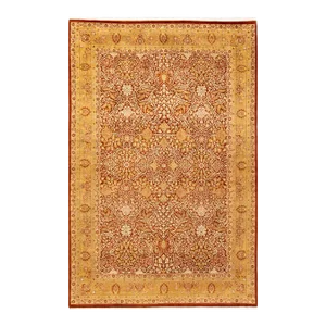 Mogul, One-of-a-Kind Hand-Knotted Area Rug in Orange, 6' 1" x 9' 4"