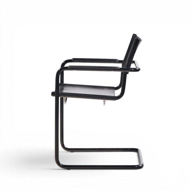 Matteo Grassi "Mg" Mid Century Italian Leather Dining Chairs - Set of 10 For Sale - Image 9 of 11