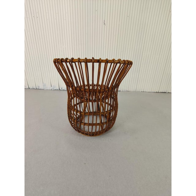 Vintage Rattan Armchair, 1950 For Sale - Image 4 of 5