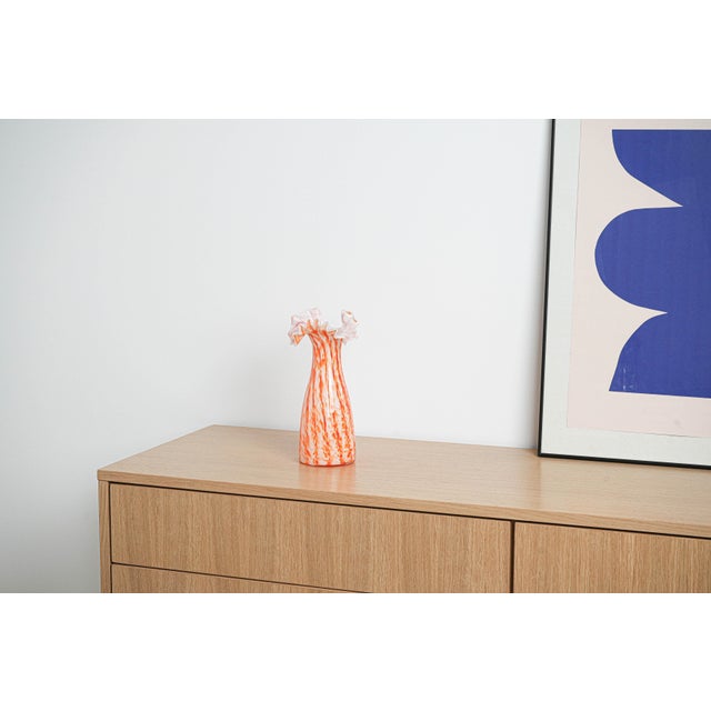 Orange Italian Orange Vase, 1960s For Sale - Image 8 of 9