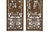Asian Pair Vintage Oriental Brown Figural Motif Rectangular Wood Panels For Sale - Image 3 of 8