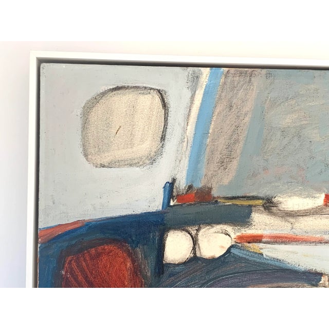 Mid-Century Modern 1970s Abstract Landscape Oil Painting by Jimmy Lueders For Sale - Image 3 of 4