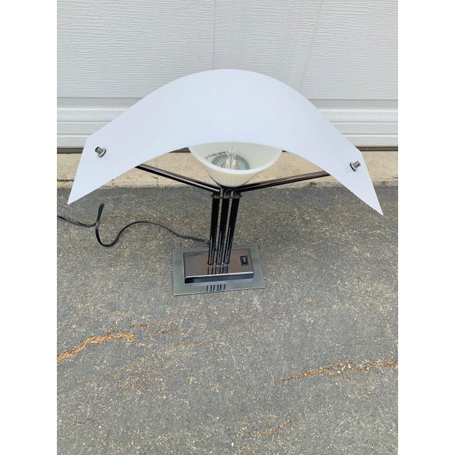 1980s Postmodern Torchiere Sail Table Lamp For Sale - Image 5 of 6