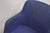 Metal Vintage Mid Century Modern Blue Upholstered Chrome Swivel Base Club Arm Chair For Sale - Image 7 of 10