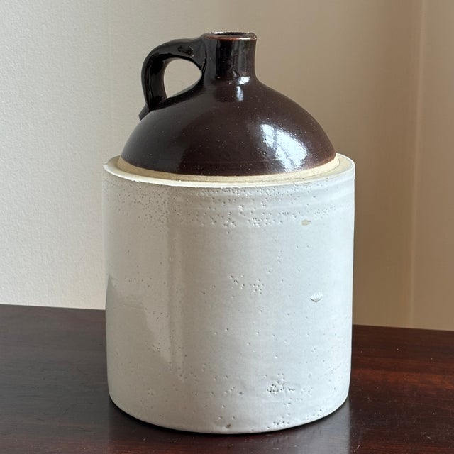 Ceramic Antique Stoneware Whiskey Jug For Sale - Image 7 of 12