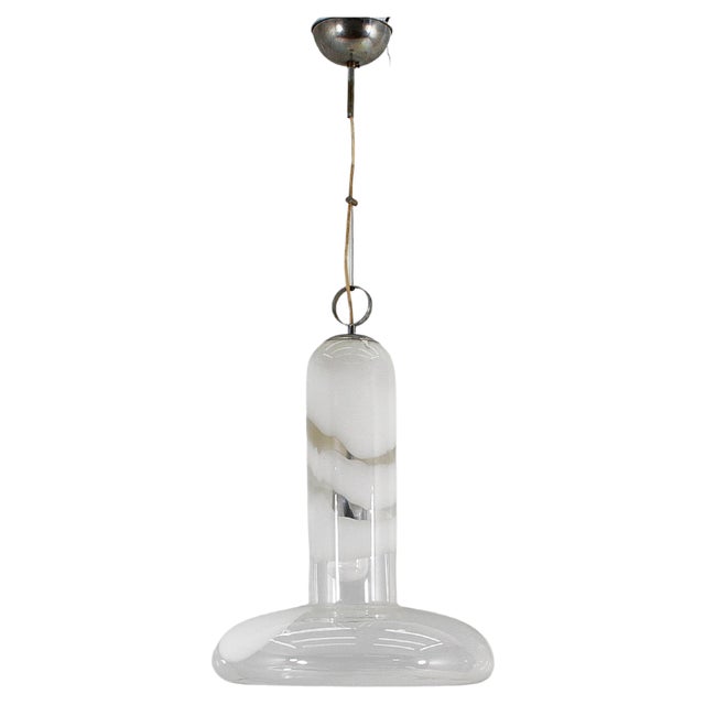 Mid-Century Murano Glass Bell Chandelier by C. Nason for Mazzega, Italy, 1960s For Sale