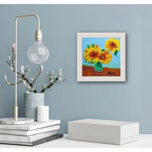 "Sunflowers" Contemporary Still Life Oil Painting For Sale - Image 4 of 12