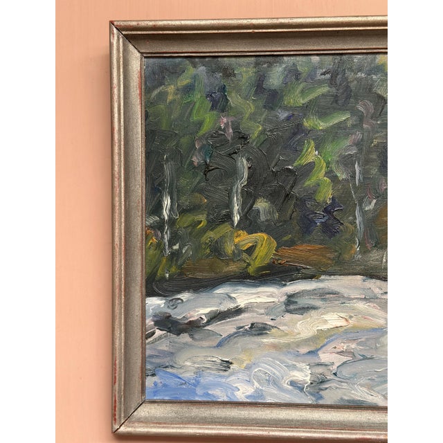 Bertil Lindecrantz, Vinterlandskap, 1950s, Oil on Canvas, Framed For Sale - Image 8 of 18