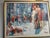 Capture the vibrant, kinetic energy of post-war American life with this exceptional, oversized mid-century modern oil...