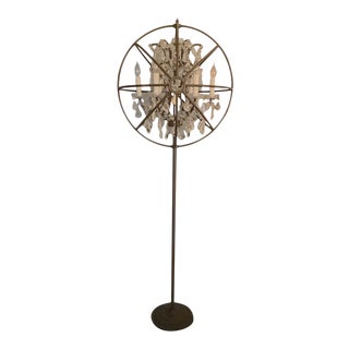 Restoration Hardware Foucault's Orb Clear Crystal Floor Lamp For Sale