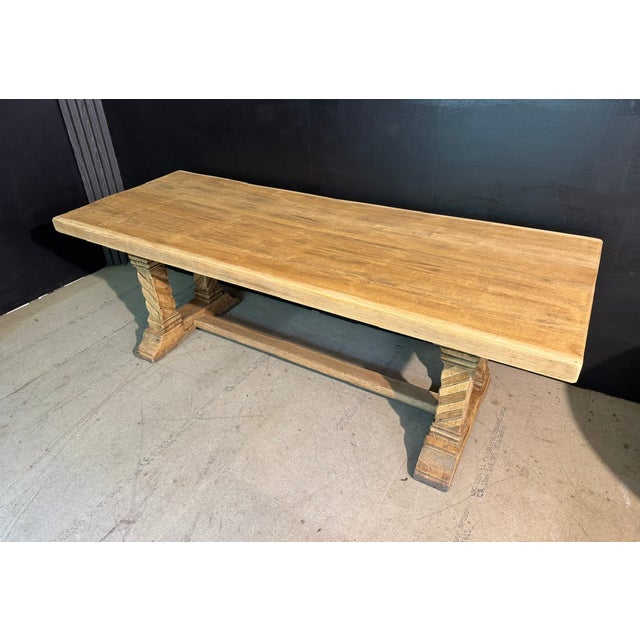 French Oak Farmhouse Dining Table, 1920s For Sale - Image 3 of 15