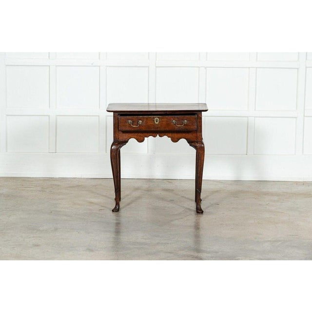 Wood English Oak Low Boy Lamp Table, 1770s For Sale - Image 7 of 17