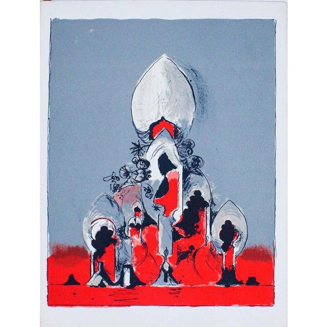 Modern Graham Sutherland, Mosque, Lithograph, 1970s For Sale - Image 3 of 3