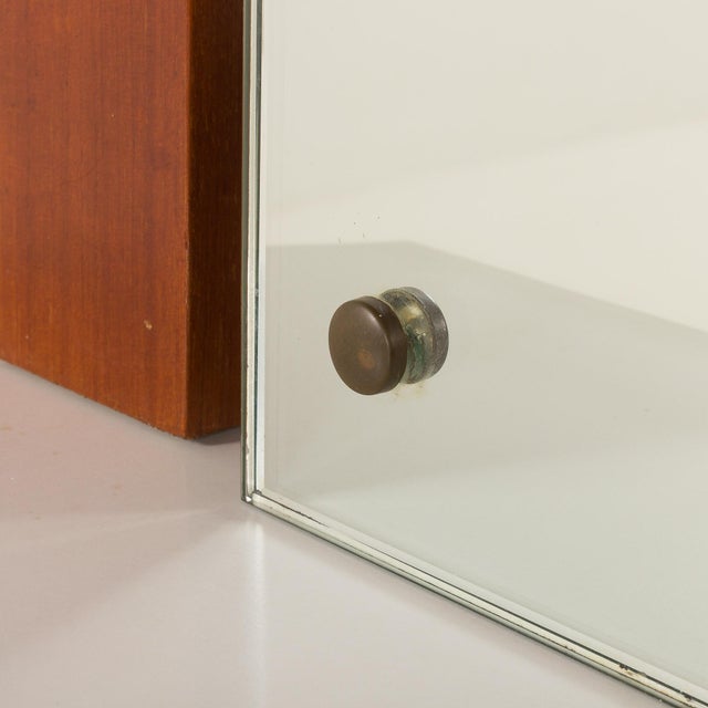 Coat Rack in Teak with Mirror and Shelf, Italy, 1960s For Sale - Image 9 of 10
