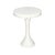 Transitional Scalloped White Round Drinks Table For Sale - Image 3 of 8