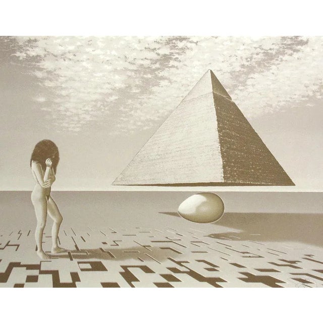 "Mystique" Unframed limited edition serigraph art print on paper by American artist Robert Rigel. Hand signed, dated,...