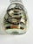 Vintage Mid-Century Modern Bohemian Green Glass Pitcher Cut Flowers, Gold & Black Bands For Sale In Cleveland - Image 6 of 17