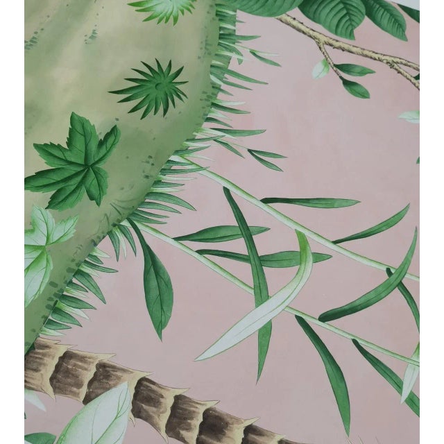 W36"* H108"/Panel, Chinoiserie Pink Wallpaper Mural, Amazonia Forest on Special Florence Pink- Set of 6 For Sale - Image 10 of 17