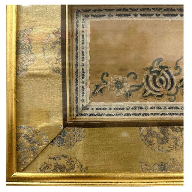 Late 19th Century Pair of Framed Antique Chinese Silk Embroidery Panels For Sale - Image 12 of 14