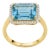 Natural Blue Topaz 5.70cts & Diamond 0.20cts Ring in 18k Gold For Sale
