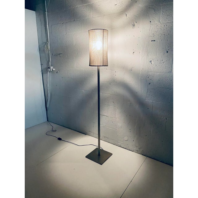 Metal Custom Welded Steel and Mesh Shade Floor Lamp by Automatic, Inc. For Sale - Image 7 of 13