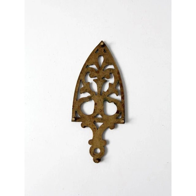 Mid 20th Century Vintage Brass Trivet For Sale - Image 5 of 7